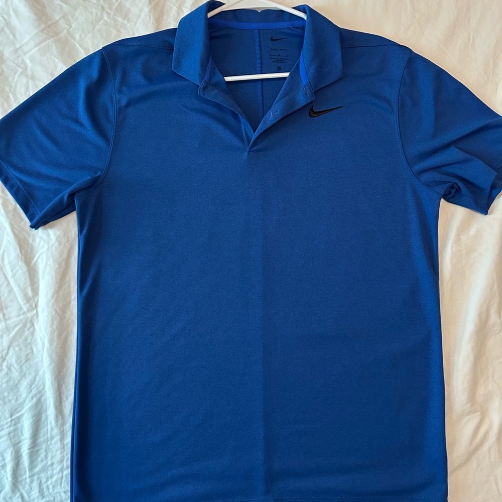 Nike Men's golf dri fit Royal Blue Polo Shirt